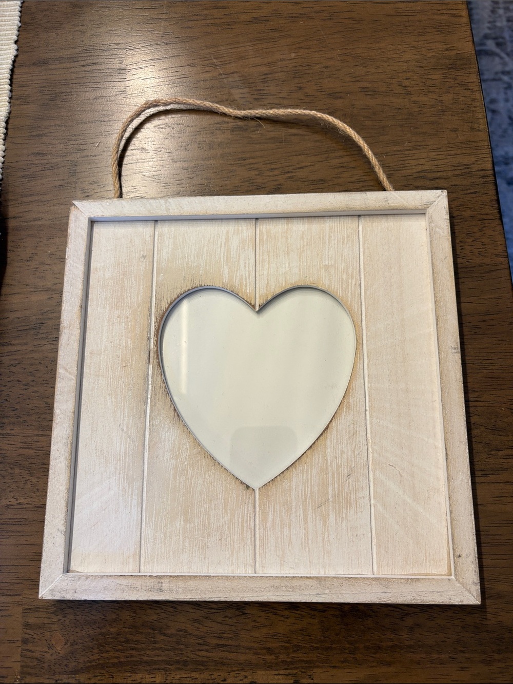 Rustic White Heart Wall Hanging - Home Wall Decor